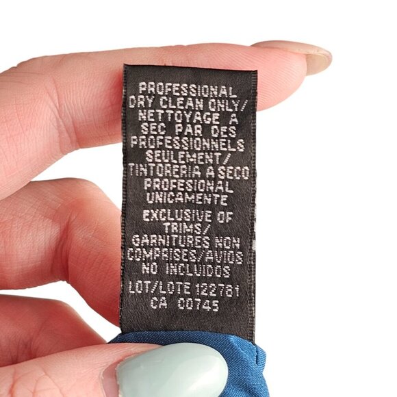 David Meister Bright Blue Puff Sleeve Evening Dress Sz 6 - Picture 10 of 12